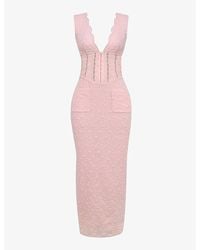 House Of Cb - Sophina Broderie-Anglaise Woven Maxi Dress - Lyst