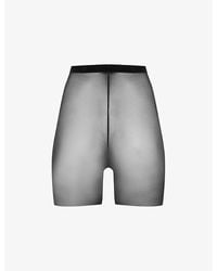 Wolford - Semi-Sheer High-Rise Stretch-Tulle Shorts - Lyst