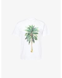 Obey - Palm Graphic-Print Cotton T-Shirt - Lyst