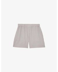 Reiss - Knox Short-Sleeve Textured Stretch-Woven Shirt - Lyst