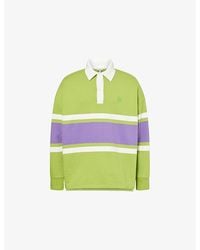 Loewe - Striped Cotton Polo Sweater - Lyst