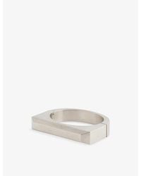Rick Owens - Logo-Engraved Beveled Aluminium Bangle - Lyst