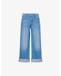 Mother - The Smoothie Crop Cuff Cotton-Blend Denim Jeans - Lyst