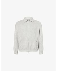 Eleventy - Prince Wales Check Pointed-Collar Wool-Cashmere Blend Jacket - Lyst
