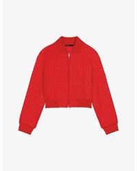 Maje - Bala Tweed-texture Cotton-blend Jacket - Lyst