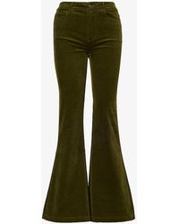 PAIGE - Genevieve Flared-leg Mid-rise Stretch-corduroy Jeans - Lyst