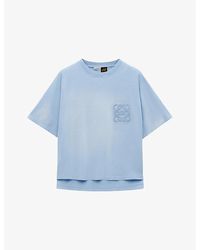 Loewe - X Paula's Ibiza Anagram-Patch Short-Sleeve Cotton-Blend T-Shirt - Lyst
