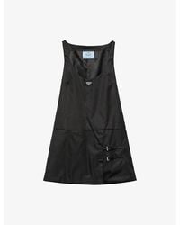 Prada - Sleeveless Scoop-Neckline Re-Nylon Mini Dress - Lyst