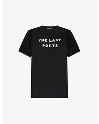 Bella Freud - The Last Poets Text-print Organic Cotton-jersey T-shirt - Lyst