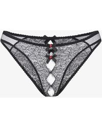 Agent Provocateur - Lorna Panelled-lace And Mesh Briefs Xx - Lyst