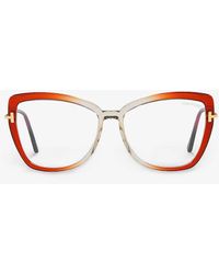 Tom Ford - Tr001665 Ft5882-b Butterfly-frame Acetate Glasses - Lyst