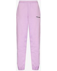 ROTATE SUNDAY - Mimi Brand-embroidered Mid-rise Organic-cotton jogging Bottoms - Lyst