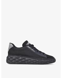 Jimmy Choo - Diamond Light Maxi Logo-embroidered Knitted Low-top Trainers - Lyst
