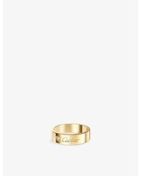 Cartier - C De 5Mm 18Ct- And 0.04 Brilliant-Cut Diamond Wedding Ring - Lyst