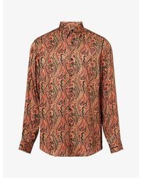 Dries Van Noten - Caper Paisley Long-Sleeve Satin Shirt - Lyst