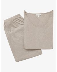 The White Company - Scoop-Neck Lace-Trim Jersey Pyjama Set - Lyst