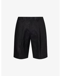 NN07 - Kay Pleated Linen Shorts - Lyst
