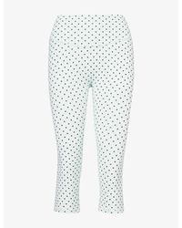 BO+TEE - Logo Polka-Dot Stretch-Jersey Capri Leggings - Lyst