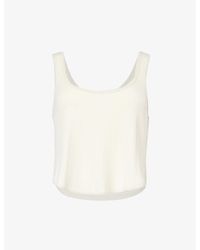 Beyond Yoga - Well Travelled Cropped Stretch-jersey Top - Lyst