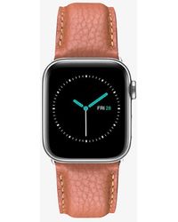 Mintapple - Apple Watch Grained-leather And Stainless-steel Strap 44mm - Lyst