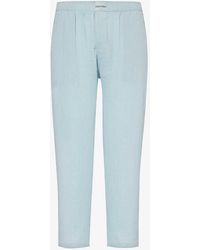 Calvin Klein - Aro Branded-patch Straight-leg Cotton Pyjama Trousers - Lyst