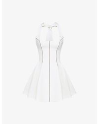 House Of Cb - Loulette Halter-Neck Bow-Embellished Stretch-Crepe Mini Dress Xs (A-C Cup) - Lyst