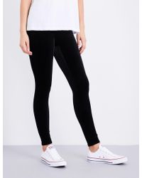 Nike Heritage Velvet Leggings in Black/White (Black) - Lyst