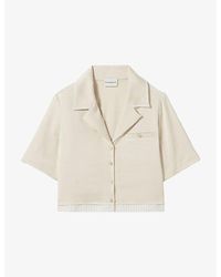 Claudie Pierlot - Boxy Short-Sleeve Satin Shirt - Lyst