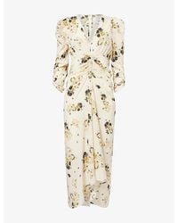 Isabel Marant - Albini Floral-Print Silk-Blend Midi Dress - Lyst