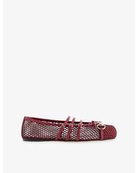 Gucci - Horsebit Mesh Ballet Flat Shoes - Lyst