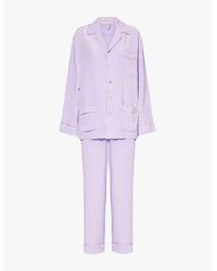 Olivia Von Halle - Yves Relaxed-Fit Silk-Crepe Pyjama Set - Lyst