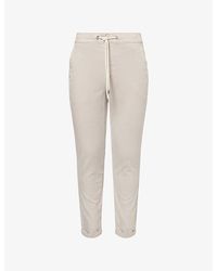 PAIGE - Fraser Tapered-Leg Stretch-Woven Trousers - Lyst