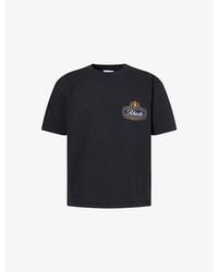 Rhude - Racing Crest Printed Cotton T-Shirt - Lyst
