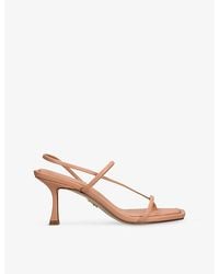 Steve Madden - Locke Faux-Leather Heeled Sandals - Lyst