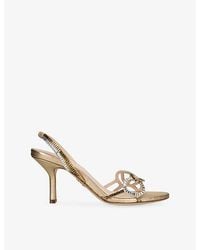 Rodo - Pearle 75 Crystal-Embellished Heeled Sandals - Lyst