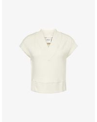 Varley - Gracee Doublesoft V-Neck Woven Top - Lyst
