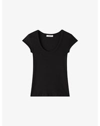 JOSEPH - Saba Round-Neck Stretch-Cotton Top - Lyst