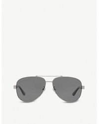Gucci - gg0528s 63 Metal And Acetate Aviator Sunglasses - Lyst