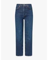 Agolde - 90's Pinch-Waist Ankle-Crop Denim Jeans - Lyst