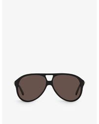 Gucci - gg1286s Aviator-frame Acetate Sunglasses - Lyst