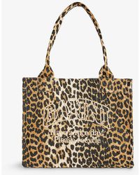 Ganni - Easy Shopper Large Recycled-cotton Tote Bag - Lyst