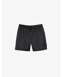 Sandro - Jacquard-print Elasticated-waist Regular-fit Woven Swim Shorts - Lyst