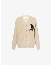 Heresy - Relaxed-Fit Intarsia-Logo Knit Cardigan - Lyst