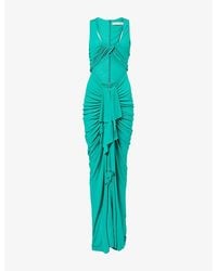 Christopher Esber - Vivenda Drape-Front Stretch-Jersey Maxi Dress - Lyst
