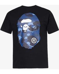 A Bathing Ape - Black X Vy Ape Head Cotton-jersey T-shirt X - Lyst