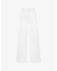 Another Tomorrow - Carpenter Wide-leg Mid-rise Organic Stretch-denim Trousers - Lyst