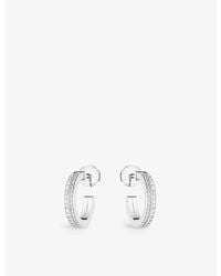 Boucheron - Quatre Radiant Edition 18Ct- 0.24Ct Diamond Hoop Earrings - Lyst