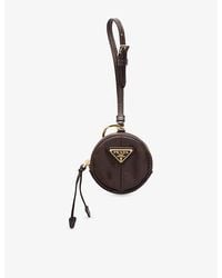 Prada - Round Mini Leather Pouch - Lyst