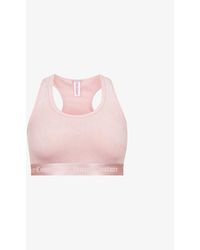Juicy Couture Gillian Scoop-neck Stretch-velour Bralette - Pink