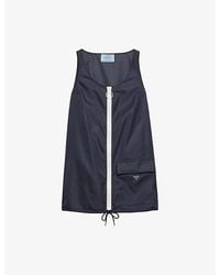 Prada - Re Nylon Zip-Up Woven Mini Dress - Lyst